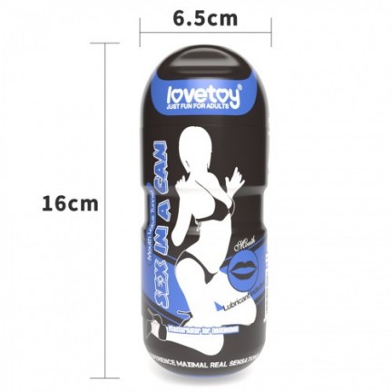 Мастурбатор в колбе губки Sex In A Can Mouth Lotus Tunnel