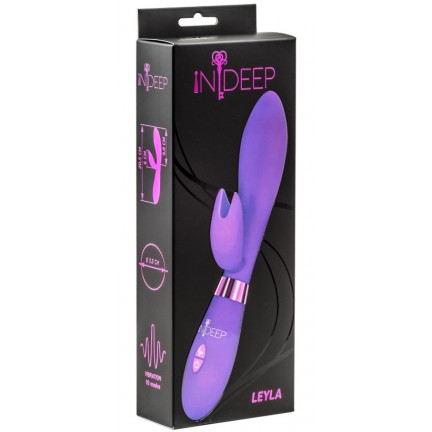 Вибратор с клиторальным стимулятором Indeep Leyla Purple