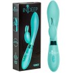 Вибратор с клиторальным стимулятором-кроликом Indeep Turquoise