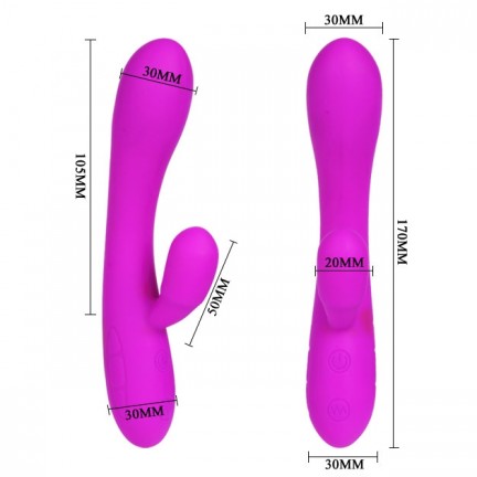Вибратор с клиторальным стимулятором с 30 функциями вибрации Victor