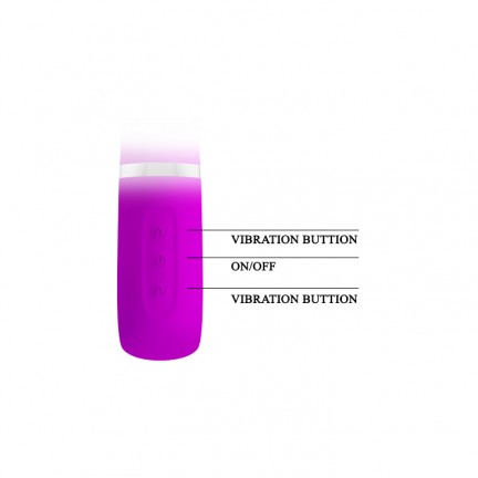 Перезаряжаемый вибратор с клиторальным стимулятором Thomas фиолетовый