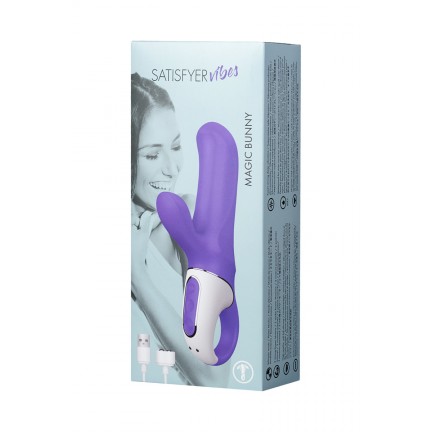 Фиолетовый вибратор Satisfyer Magic Bunny для точки G с клиторальным стимулятором