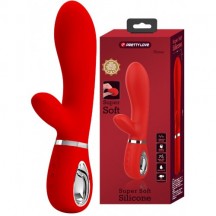 Перезаряжаемый вибратор с клиторальным стимулятором Pretty Love Thomas красный