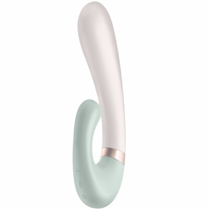 Смарт-вибратор со стимулятором клитора и функцией нагрева Satisfyer Heat Wave Mint