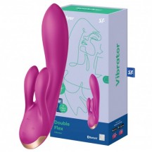 Смарт-вибратор с клиторальным стимулятором Satisfyer Double Flex фиолетовый