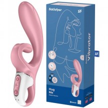 Вибратор-кролик с гибким клиторальным отростком Satisfyer Hug Me Pink