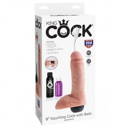 Фаллоимитатор с имитацией семяизвержения King Cock 8" Squirting Cock with Balls