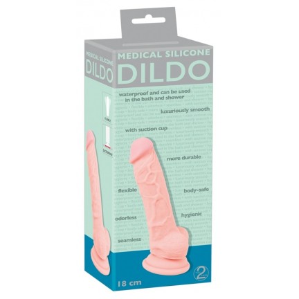 Фаллоимитатор реалистик Medical Silicone Dildo 18 см