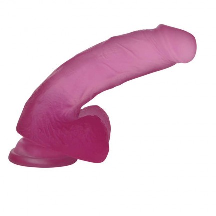 Розовый фаллос Jelly Studs Crystal Dildo Medium