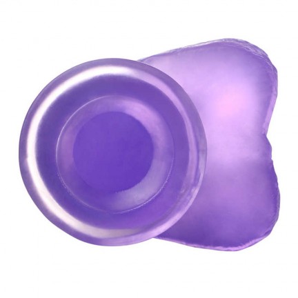 Фиолетовый фаллос Jelly Studs Crystal Dildo Medium