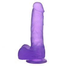 Фиолетовый фаллос Jelly Studs Crystal Dildo Medium