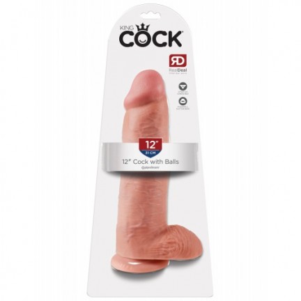 Фаллоимитатор с присоской King Cock 12 in Cock with Balls Flesh Фаллоимитатор с присоской King Cock 12 in Cock with Balls Flesh