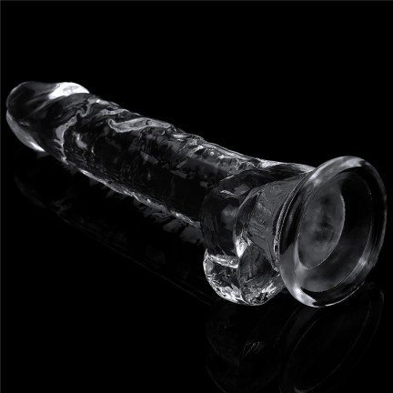 Прозрачный фаллос с мошонкой Lovetoy Flawless Clear Dildo 14,5 см