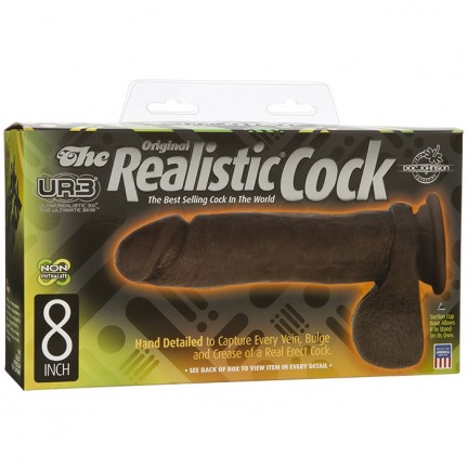 Ультрареалистичный темнокожий фаллоимитатор 8in UR3 The Realistic Cock