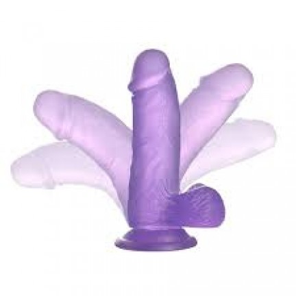 Фиолетовый фаллос Jelly Studs Crystal Dildo Small 16 см