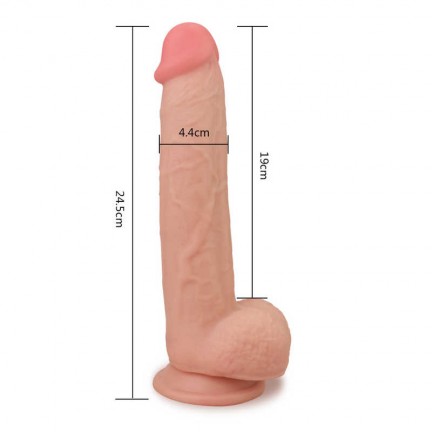 Большой реалистичный фаллос на присоске Skinlike Soft Cock 8,5 in