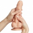 Реалистичный фаллоимитатор на присоске Strap-On-Me с подвижной кожей XXL телесный 20 см