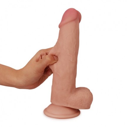 Гнущийся фаллоимитатор с эффектом двойной кожи Lovetoy Sliding-Skin Dual Layer Dong 21 см Гнущийся фаллоимитатор с эффектом двойной кожи Lovetoy Sliding-Skin Dual Layer Dong 21 см