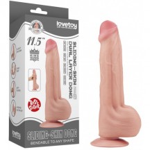 Реалистичный фаллоимитатор с эффектом двойной кожи Lovetoy Sliding-Skin Dual Layer Dong 29 см