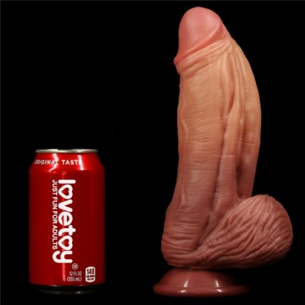 Широкий фаллос-гигант с рельефным стволом Lovetoy Nature Cock King Sized 25 см