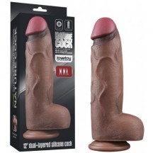 Темнокожий фаллос-гигант Dual Layered Silicone Cock XXL 31 см