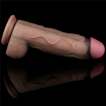 Темнокожий фаллос-гигант Dual Layered Silicone Cock XXL 31 см