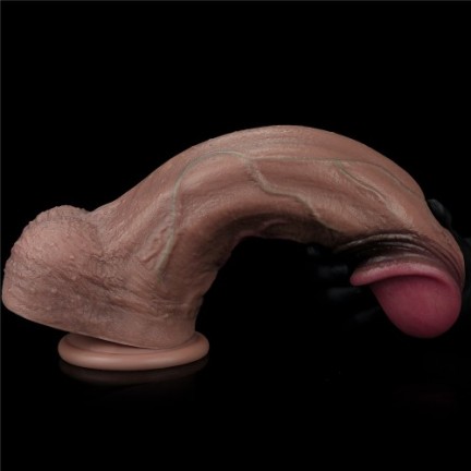 Темнокожий фаллос-гигант Dual Layered Silicone Cock XXL 33 см