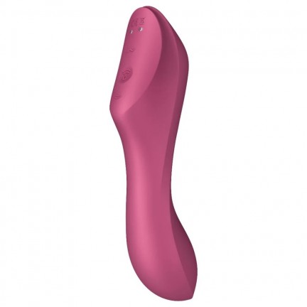 Вакуумный вибро-стимулятор для клитора и точки G Satisfyer Curvy Trinity 3 красный