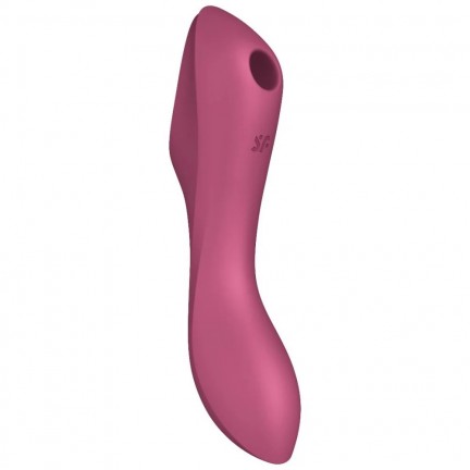 Вакуумный вибро-стимулятор для клитора и точки G Satisfyer Curvy Trinity 3 красный