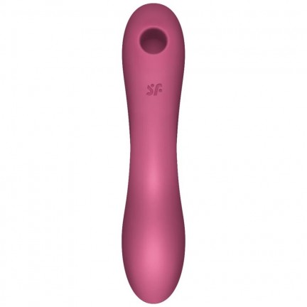 Вакуумный вибро-стимулятор для клитора и точки G Satisfyer Curvy Trinity 3 красный