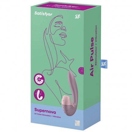 Вибратор с вакуумно-волновым стимулятором клитора Satisfyer Supernova Pink