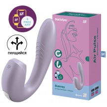 Смарт-вибратор с вакуумно-волновым стимулятором клитора Satisfyer Sunray лиловый