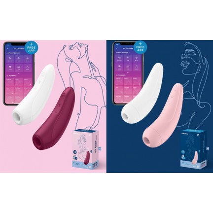 Вакуумный стимулятор Satisfyer Curvy 2+ White с дистанционном управлением