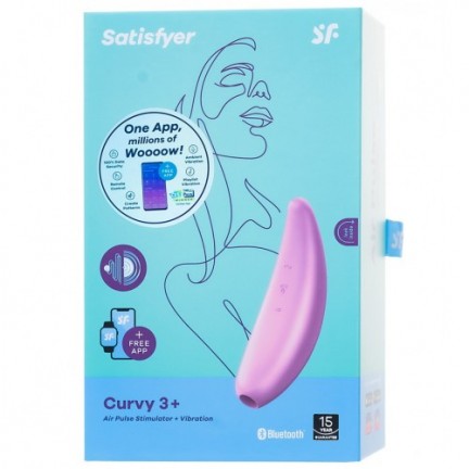 Вакуумный смарт-стимулятор клитора с вибрацией Satisfyer Curvy 3+