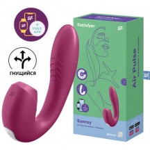 Смарт-вибратор с вакуумно-волновым стимулятором клитора Satisfyer Sunray розовый