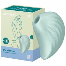 Вакуумно-волновой стимулятор с вибрацией Satisfyer Pearl Diver зеленый