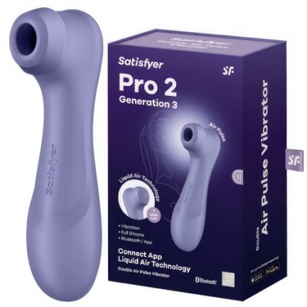 Вакуумно-волновой бесконтактный смарт-стимулятор Satisfyer Pro 2 Generation 3 Connect App Violet