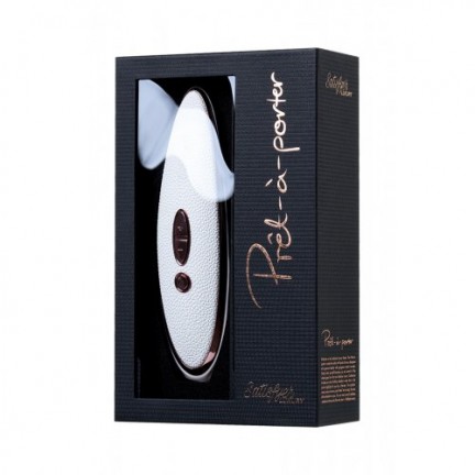 Вакуумно-волновой бесконтактный стимулятор с вибрацией Satisfyer Luxury Pret-a-Porter,белый