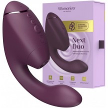 Роскошный вакуумный вибростимулятор для G точки и клитора Womanizer Next Duo фиолетовый