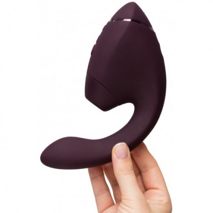 Роскошный вакуумный вибростимулятор для G точки и клитора Womanizer Next Duo фиолетовый