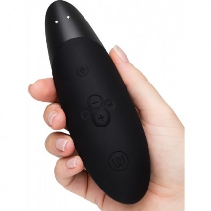 Бесконтактный вакуумно-волновой стимулятор клитора с вибрацией Womanizer Enhance черный