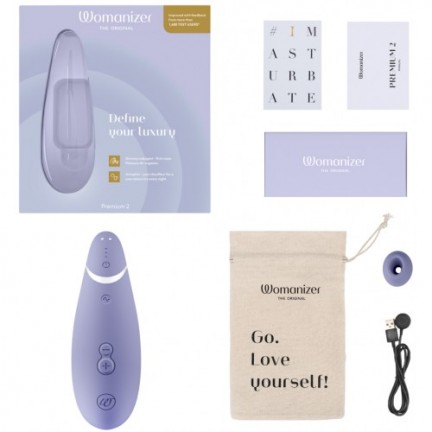 Бесконтактный стимулятор клитора Womanizer Premium 2 Lilac