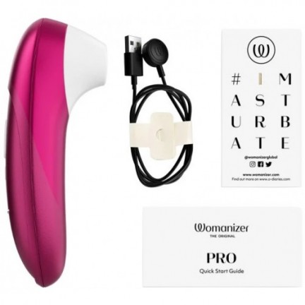 Бесконтактный вакуумно-волновой стимулятор клитора Womanizer Pro розовый
