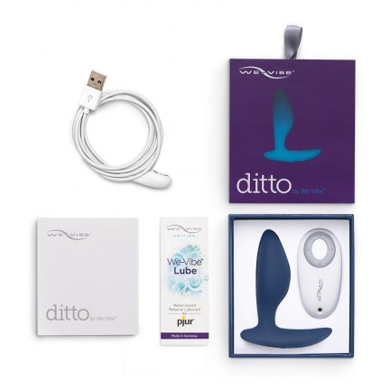 Анальная втулка We-Vibe Ditto с вибрацией и с дистанционным пультом синий