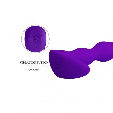 Перезаряжаемый массажер простаты с 12 режимами вибрации фиолетовый
