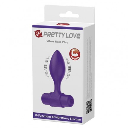 Анальная втулка с вибрацией Pretty Love Vibra Butt Plug фиолетовая Анальная втулка с вибрацией Pretty Love Vibra Butt Plug фиолетовая