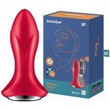 Анальный смарт-стимулятор с вибрацией и ротацией Satisfyer Rotator Plug 1+ красный