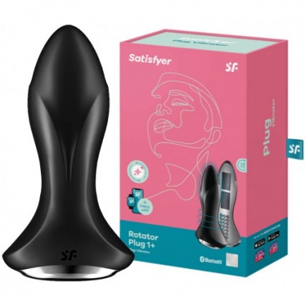 Анальный смарт-стимулятор с вибрацией и ротацией Satisfyer Rotator Plug 1+ черный