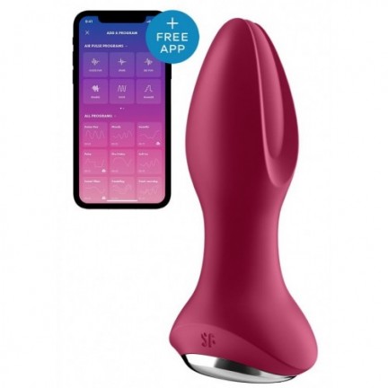 Анальный смарт-стимулятор с вибрацией и ротацией Satisfyer Rotator Plug 2+ фуксия