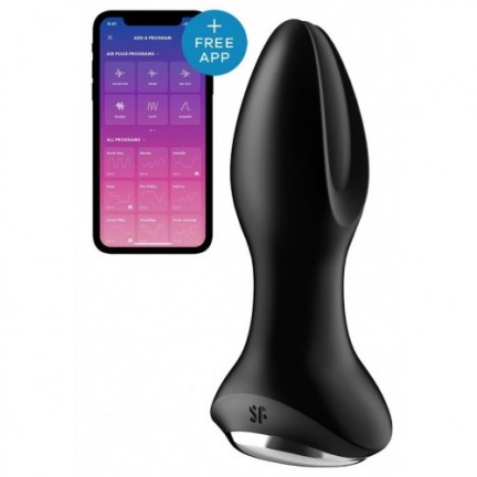 Анальный смарт-стимулятор с вибрацией и ротацией Satisfyer Rotator Plug 2+ черный